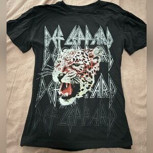 Glam Rock Def Leppard Charcoal Grey Tee